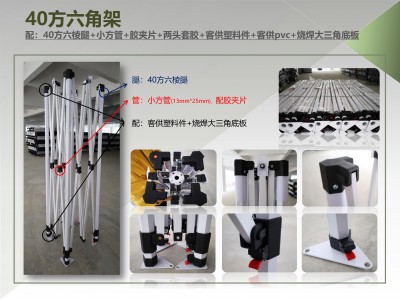 40方六角架